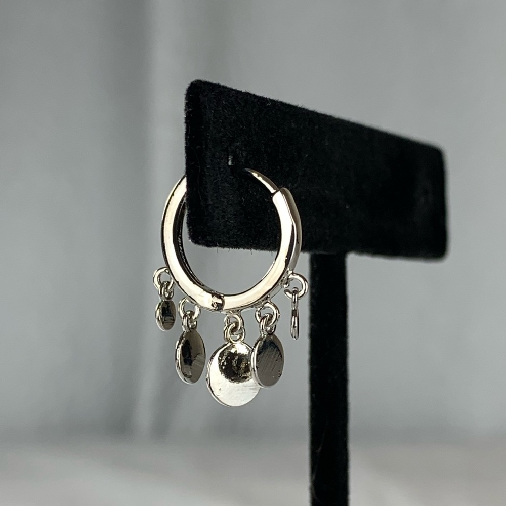 Gold and Silver Small Tassel Hoops - Picture 7 of 10